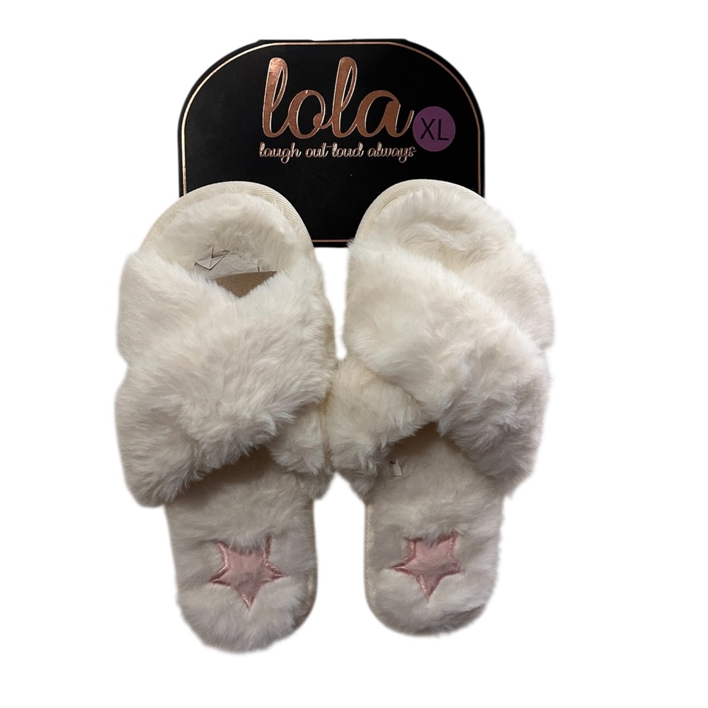 Slippers with Pink Star Accent